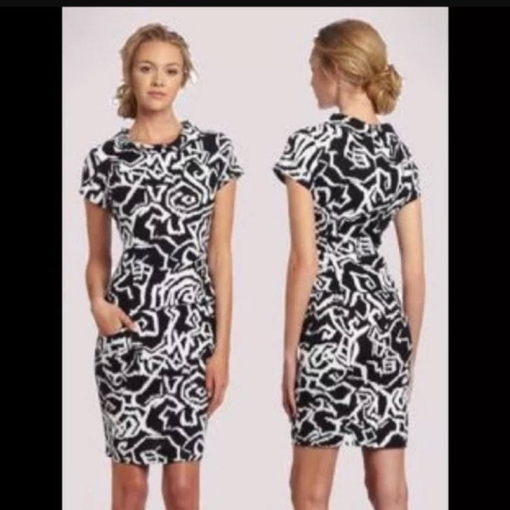 Pendleton Half Zip Dress Black & White GUC Size 4